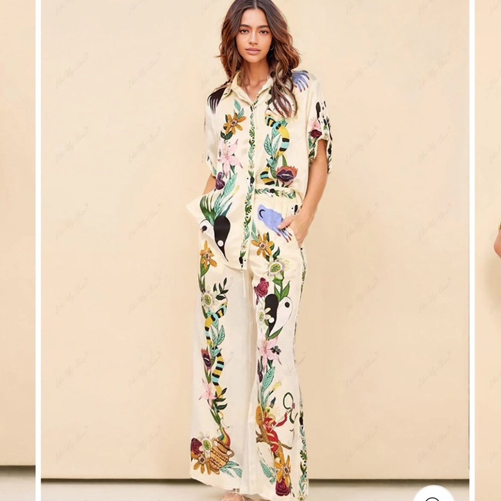 Satin unique print set